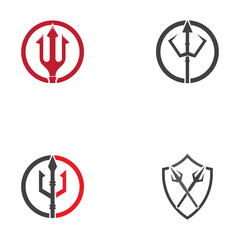 Fototapeta na wymiar Trident Logo Template vector icon illustration design