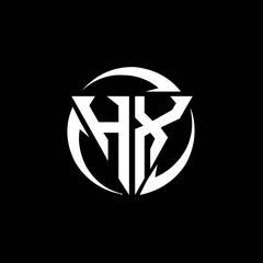 HX logo monogram design template