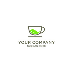 Coffee cup logo design vector template