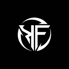 KF logo monogram design template
