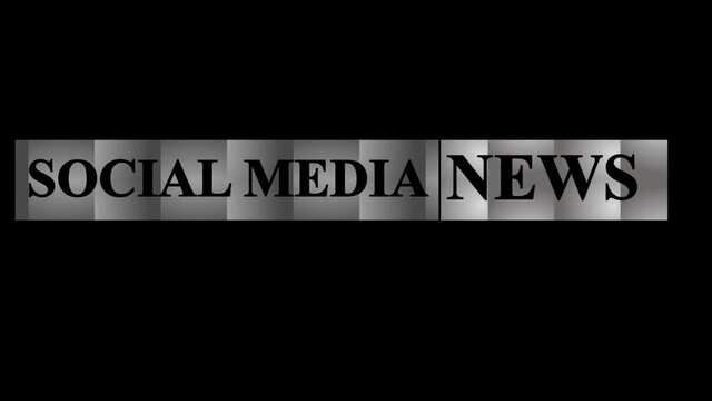 Social Media News lower third in the metallic text on transparent background. Easy to use.