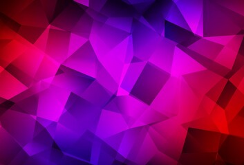 Obraz premium Dark Blue, Red vector gradient triangles texture.