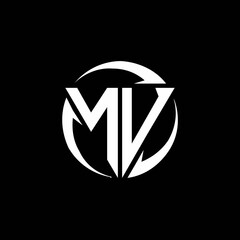 NV logo monogram design template