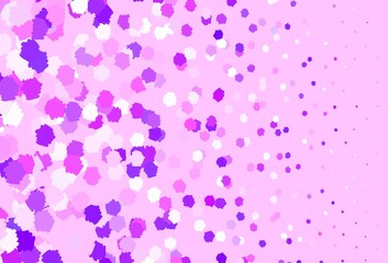 Fototapeta na wymiar Light Purple, Pink vector pattern with random forms.
