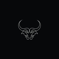 bull logo icon design vector concept