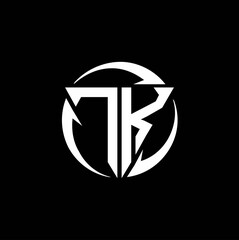 TK logo monogram design template