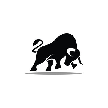 bull logo icon design vector concept