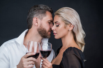 cheers. couple in love. couple drink champagne. celebrate special occasion. love romantic date.