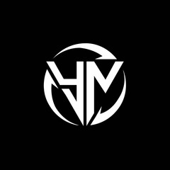 YN logo monogram design template