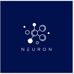 abstract neuron logo design vector template