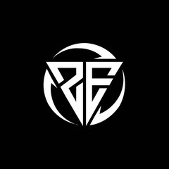 ZE logo monogram design template