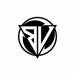 BV logo monogram design template