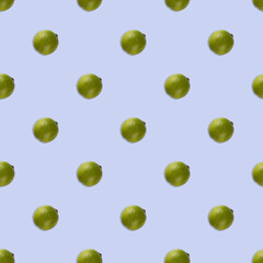 lime on a blue background seamless pattern