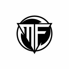 MF logo monogram design template