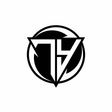 TY logo monogram design template