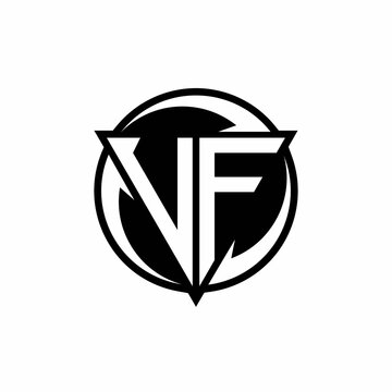 VF logo monogram design template
