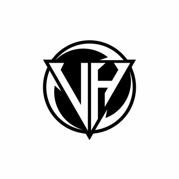 VH logo monogram design template