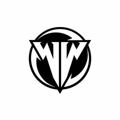 WW logo monogram design template