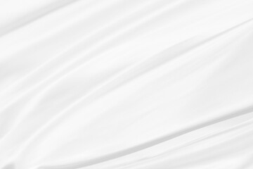 Fototapeta na wymiar Clean fashion woven beautiful soft fabric abstract smooth curve shape decorative textile white background
