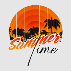 Summer Time Tshirt Design template vector file