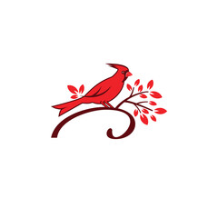 cardinal bird logo icon designs vector