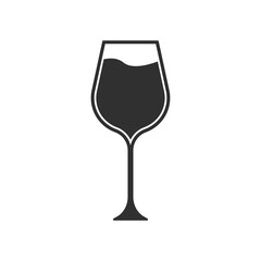The wineglass icon. Goblet symbol.Vector illustration isolated on white background.