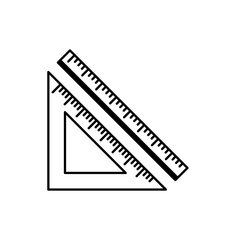 Ruler Icon Design Graphic Template Isolated