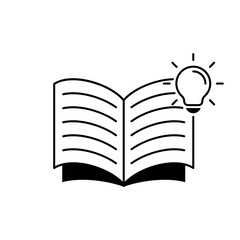 Bulb Book Education Icon Design Graphic Template Isolated