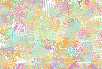 Light Multicolor vector template with chaotic shapes.