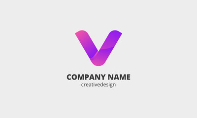 Letter logo v template design logo v free vector