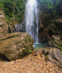hidden paradise landscape with waterfall in Panama city