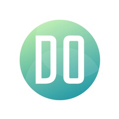 DO Letter Logo Design With Simple style