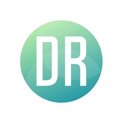 DR Letter Logo Design With Simple style