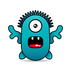 cute doodle monster design mascot kawaii