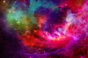 Fototapeta premium Space, skyscape and astronomy — stars and galaxy in night sky