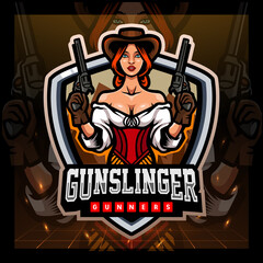 Fototapeta na wymiar Gunslinger mascot. esport logo design