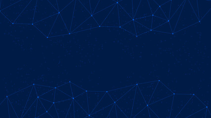 Abstract networking and technology connected dark blue background. Modern and colorful data lap design Curve flow motion illustration, wallpaper.