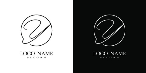 Y letter calligraphy Logo vector style emblem monogram