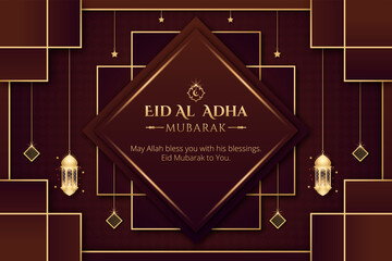 Realistic eid al adha bakrid festival background design