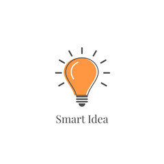 smart idea bulb icon for tips and trick, mobile application template, element design and website. vector illustration isolated on white background