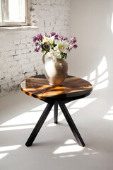 flowers on a table