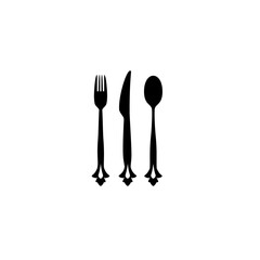 Spoon, knife and fork logo or vector design inspiration