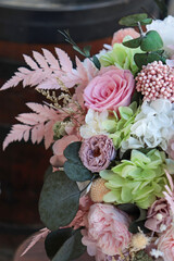 Preserved Flower. photo flowers. Beautiful flowers Arrangement. Details macro flowers.