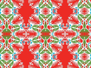 Ethnic Tribal Argyle Seamless Pattern. Abstract Mosaic Geometric Diamond Shapes Colorful Background. Traditional Boho Ikat Ornament of Doodle Rhombuses. Digital art illustration