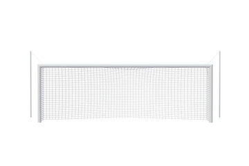 Soccer goals with net isolated on white background. 3d render