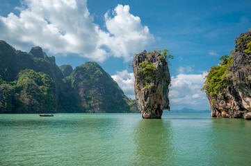 Amazing scenery natural landscape of tapoo island Phang-Nga bay, Water tours travel nature Phuket...