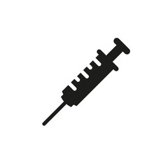 Syringe icon on white background.