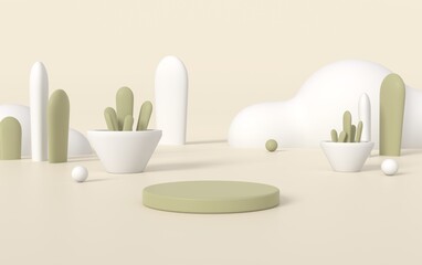 Geometric minimal backdrop. Product podium, trendy 3d illustration, 3d rendering.