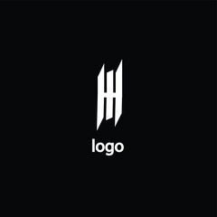 Letter h logo design vector. simple monogram icon