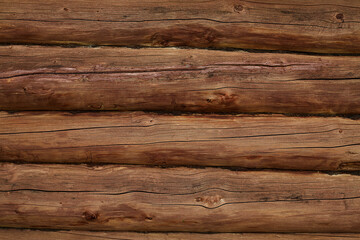 Fototapeta na wymiar Wood wall texture braun logs